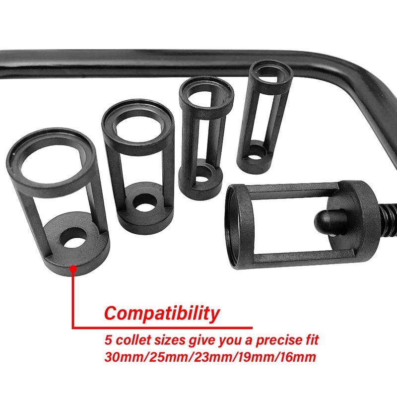 Pit Posse PP2563 Valve Spring Compressor Tool Set w/Carry Case - Valve Spring Removal for Motorcycle ATV Car Automotive Small Engine Cylinder Heads - C-Clamp and 5pc Adapters 16mm 19mm 23mm 25mm 30mm - Image 3